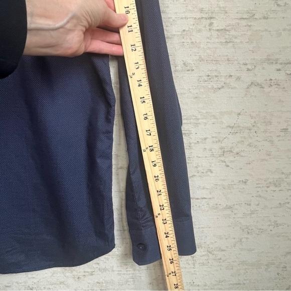 Zegna Z Zegna Men's Stretch Navy Blue Button Up Dress Shirt Sz XL - Picture 14 of 15